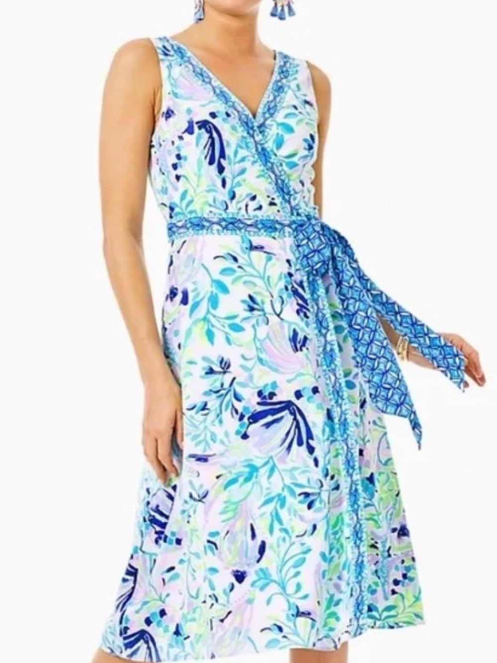 Lilly Pulitzer Shaylee Stretch Midi Dress Resort White Shell Beach Sz 6